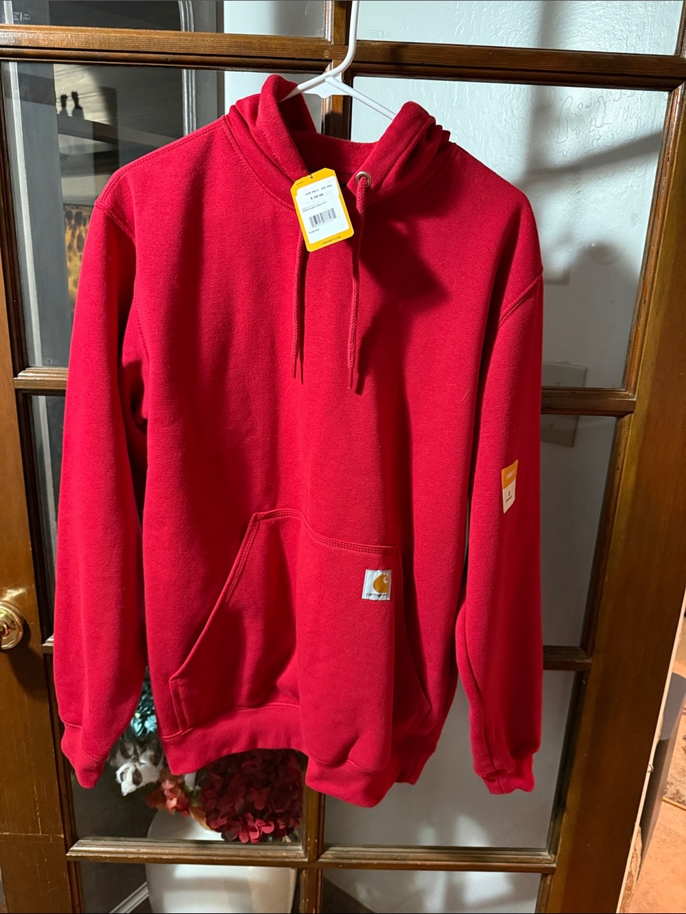 Carhartt Bright Red Hooded Fleece Sweatshirt